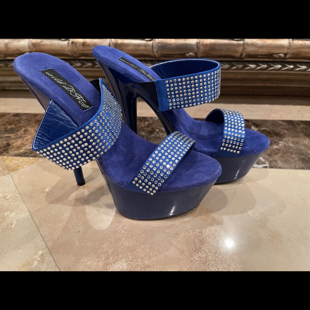 Sexy Blue Diamond Heels